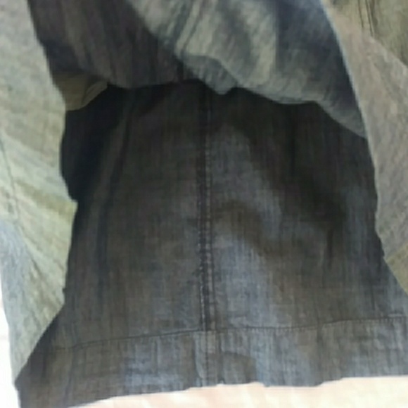 Old navy chambray denim zippered tie front skirt e - Picture 7 of 8